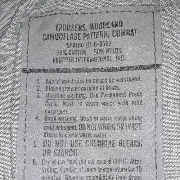 BDU * Woodland Camo Trousers, Pants, Combat Pattern * EUC * Med-Short 29x32 - Picture 4 of 8